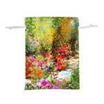 Forest Flowers  Lightweight Drawstring Pouch (L) Back