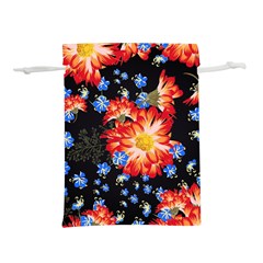 Orange And Blue Chamomiles Design Lightweight Drawstring Pouch (m) by ArtsyWishy