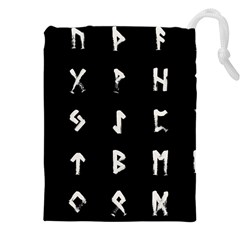 Elder Futhark Rune Set Collected Inverted Drawstring Pouch (4xl) by WetdryvacsLair