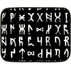 Macromannic Runes Collected Inverted Double Sided Fleece Blanket (mini)  by WetdryvacsLair