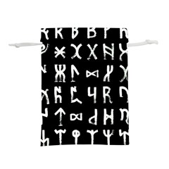 Macromannic Runes Collected Inverted Lightweight Drawstring Pouch (l) by WetdryvacsLair