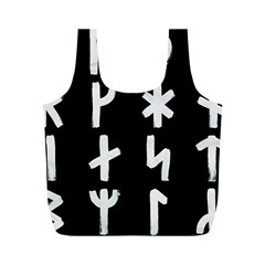 Younger Futhark Rune Set Collected Inverted Full Print Recycle Bag (m) by WetdryvacsLair