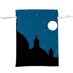 Silhouette Night Scene Cityscape Illustration  Lightweight Drawstring Pouch (xl) by dflcprintsclothing