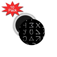 Heinrich Cornelius Agrippa Of Occult Philosophy 1651 Angelic Alphabet Or Celestial Writing Collected Inverted 1 75  Magnets (10 Pack)  by WetdryvacsLair