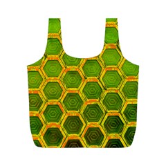 Hexagon Windows Full Print Recycle Bag (m) by essentialimage
