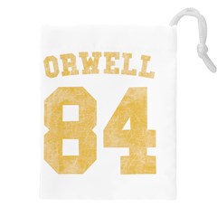 Orwell 84 Drawstring Pouch (4xl) by Valentinaart
