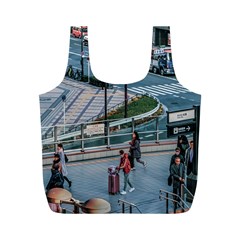 Crowded Urban Scene, Osaka Japan Full Print Recycle Bag (m) by dflcprintsclothing