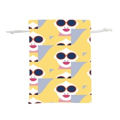 Fashion Faces Lightweight Drawstring Pouch (s) by Sparkle
