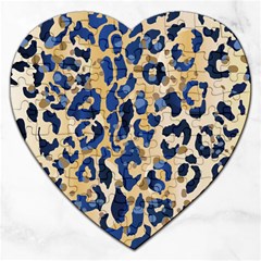 Leopard Skin  Jigsaw Puzzle (heart) by Sobalvarro