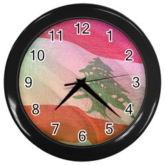 Lebanon Wall Clock (black) by AwesomeFlags
