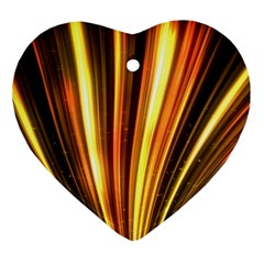 Energy Flash Futuristic Glitter Heart Ornament (two Sides) by Dutashop