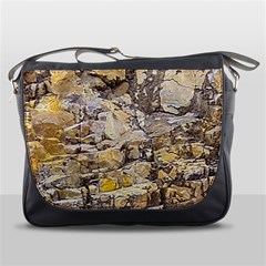 Rocky Texture Grunge Print Design Messenger Bag by dflcprintsclothing