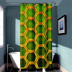 Hexagon Windows Shower Curtain 36  X 72  (stall)  by essentialimage365