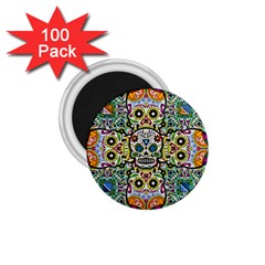 Sugar Skulls Pattern 1 75  Magnets (100 Pack)  by ExtraAwesomeSauce
