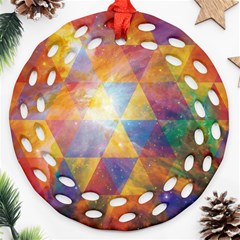Space Design Ornament (round Filigree) by ExtraAwesomeSauce