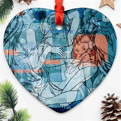 Retro Girls Heart Ornament (two Sides) by ExtraAwesomeSauce