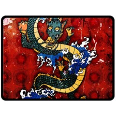 Dragon Double Sided Fleece Blanket (large)  by ExtraAwesomeSauce