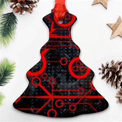 Tech - Red Christmas Tree Ornament (two Sides) by ExtraAwesomeSauce