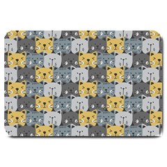 Cute Cat Pattern Large Doormat  by ExtraAwesomeSauce