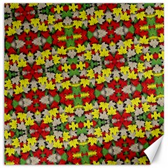 Leaves Pattern Canvas 12  X 12  by ExtraAwesomeSauce