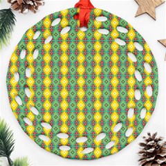 Native American Pattern Ornament (round Filigree) by ExtraAwesomeSauce