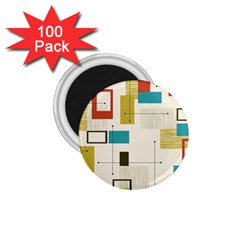 Retro Pattern Vintage 1 75  Magnets (100 Pack)  by ExtraAwesomeSauce
