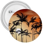 Sunset Palm Trees Beach Summer 3  Buttons Front