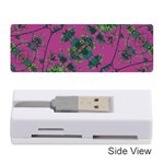 Modern Floral Collage Print Pattern Memory Card Reader (Stick) Front