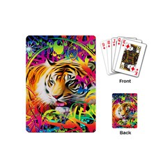 Tiger In The Jungle Playing Cards Single Design (mini) by icarusismartdesigns