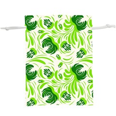 Green Leaves  Lightweight Drawstring Pouch (xl) by Eskimos