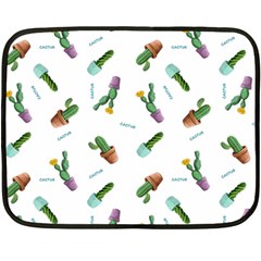 Cacti In Pots Double Sided Fleece Blanket (mini)  by SychEva