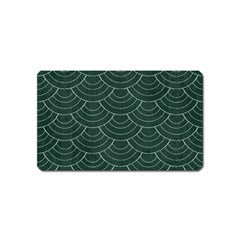 Green Sashiko Pattern Magnet (name Card) by goljakoff