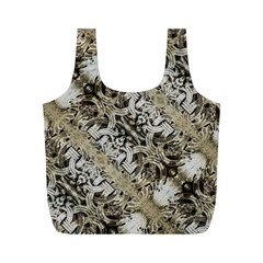 Vintage Ornate Interlace Pattern Full Print Recycle Bag (m) by dflcprintsclothing