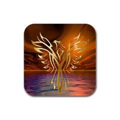 Pheonix Rising Rubber Square Coaster (4 Pack)  by icarusismartdesigns