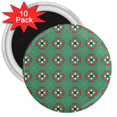 Mushrooms In The Meadow  3  Magnets (10 Pack)  by SychEva
