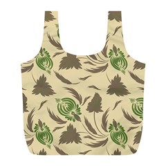 Folk Floral Pattern  Flowers Print  Full Print Recycle Bag (l) by Eskimos