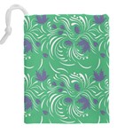 Folk floral pattern. Abstract flowers print. seamless pattern Drawstring Pouch (4XL) Back