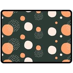 Black Peach White  Double Sided Fleece Blanket (large)  by Sobalvarro