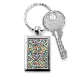 Multicolored Watercolor Stones Key Chain (rectangle) by SychEva