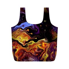Nebula Starry Night Skies Abstract Art Full Print Recycle Bag (m) by CrypticFragmentsDesign