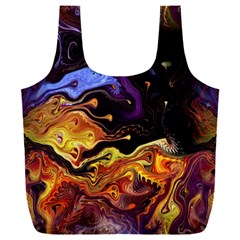 Nebula Starry Night Skies Abstract Art Full Print Recycle Bag (xxl) by CrypticFragmentsDesign