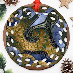 Sea Of Wonder Ornament (round Filigree) by LW41021