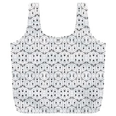 Modern Geometric Black And White Print Pattern Full Print Recycle Bag (xxl) by dflcprintsclothing