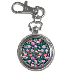 Delicate Watercolor Peony Key Chain Watches by SychEva