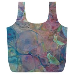 Marbled Pebbles Full Print Recycle Bag (xxl) by kaleidomarblingart
