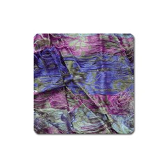 Warp And Weft Square Magnet by kaleidomarblingart