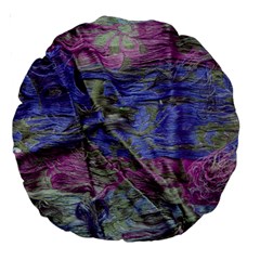 Warp And Weft Large 18  Premium Round Cushions by kaleidomarblingart