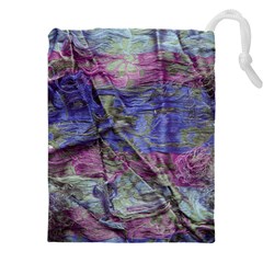 Warp And Weft Drawstring Pouch (5xl) by kaleidomarblingart