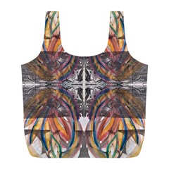 Mixed Media Print Full Print Recycle Bag (l) by kaleidomarblingart