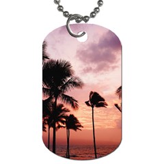 Palm Trees Dog Tag (two Sides) by LW323